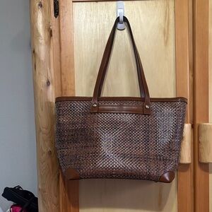 Patricia Nash Woven Leather Satchel